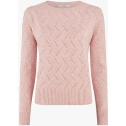 stand-prive.com Pull droit col rond en maille fantaisie - Rose rose 36/38 female