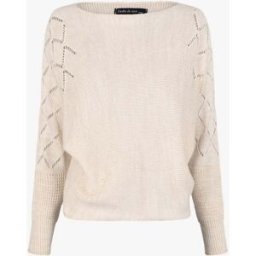 stand-prive.com Pull à col bateau en maille stylisée - Écru ecru 36/38 female