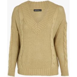 stand-prive.com Pull col V à détails tressés - Beige beige 36/38 female