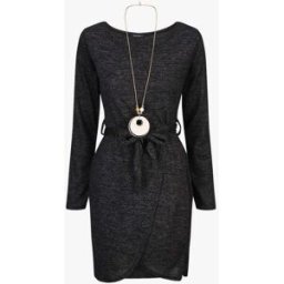 stand-prive.com Robe pull style portefeuille - Noir noir 36 female