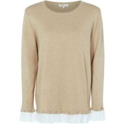 stand-prive.com Pull à empiècements tissu gaufré - beige beige T.U female