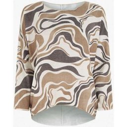 stand-prive.com Pull fin imprimé abstrait à col rond - Beige beige 36 female