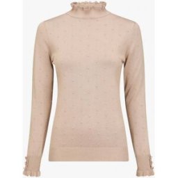 stand-prive.com Pull à col montant volanté - Beige beige T.U female