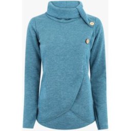 stand-prive.com Pull droit boutonné à col roulé - Bleu canard bleu-canard 36 female