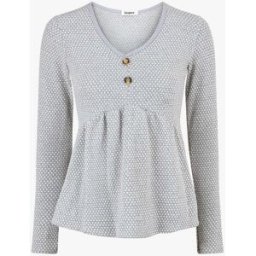 stand-prive.com Pull imprimé fantaisie à col V - Gris gris 36 female