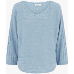 stand-prive.com Pull fin irisé à manches chauves-souris - Bleu ciel bleu-ciel 36/38 female
