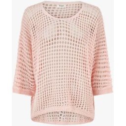 stand-prive.com Pull uni ajouré à manches courtes - Rose rose 36/38 female