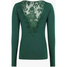 stand-prive.com Pull fin à dos en dentelle - Vert émeraude vert-emeraude 36/38 female