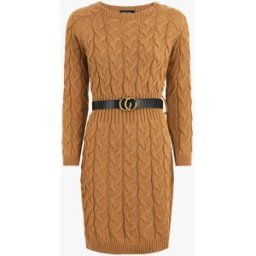 stand-prive.com Robe pull courte effet tressé - Camel camel 36/38 female