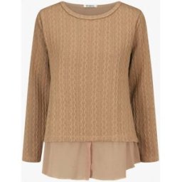 stand-prive.com Pull bi matière uni - Taupe taupe 36 female