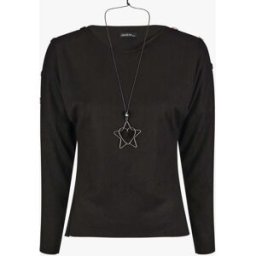 stand-prive.com Pull droit uni à boutons - Noir noir 36/38 female