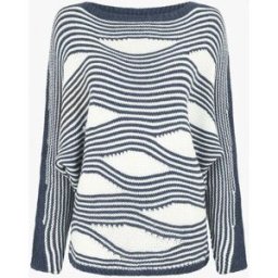 stand-prive.com Pull ample à motif rayé fantaisie - Bleu bleu 36/38 female