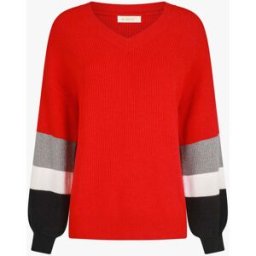 stand-prive.com Pull oversize manches longues rayées - Rouge rouge T.U female