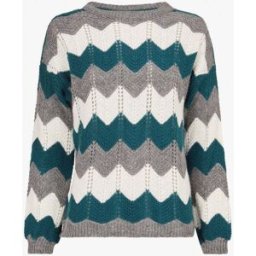 stand-prive.com Pull basique zig-zag tricolore - Bleu lagon bleu-lagon 36/38 female