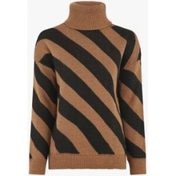 stand-prive.com Pull col roulé rayé - Camel camel 36/38 female