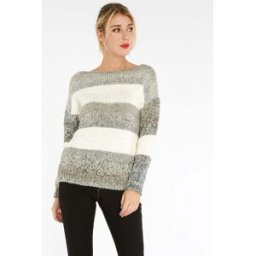 stand-prive.com Pull à rayures chiné - Gris gris 36/38 female