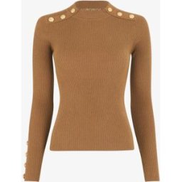stand-prive.com Pull fin côtelé et boutons décoratifs - Camel camel T.U female