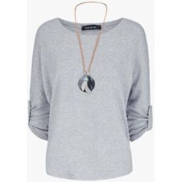 stand-prive.com Pull à manches chauve-souris rabattables - Gris chiné gris-chine 36 female