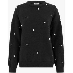 stand-prive.com Pull uni clouté à col rond - Noir noir 36/38 female