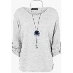 stand-prive.com Pull chauve souris avec sautoir - Gris clair gris-clair 36 female