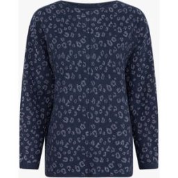 stand-prive.com Pull imprimé léopard irisé - Marine marine T.U female