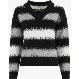stand-prive.com Pull en laine mélangé à motif rayé - Noir noir T.U female