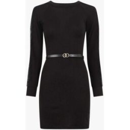 stand-prive.com Robe pull courte à manches dentelle - Noir noir 36 female