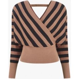 stand-prive.com Pull cache-coeur à rayures - Marron marron 36/38 female