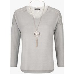 stand-prive.com Pull droit à épaules en dentelle - Gris gris 36 female
