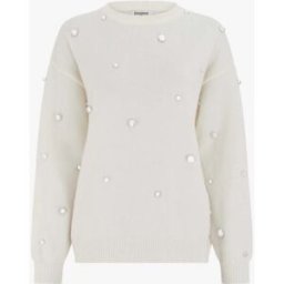 stand-prive.com Pull uni clouté à col rond - Écru ecru 36/38 female