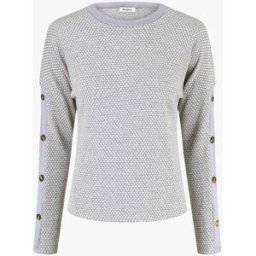 stand-prive.com Pull fin à boutons décoratifs aux manches - Gris gris 36 female