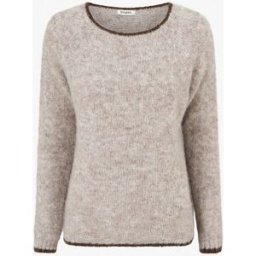 stand-prive.com Pull en laine mélangée à liseré contrastant - Taupe taupe 36/38 female