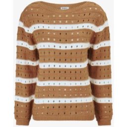 stand-prive.com Pull en maille ajourée à rayures - Camel camel 36/38 female