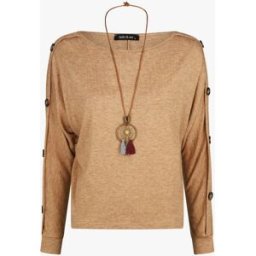 stand-prive.com Pull ample manches à boutons décoratifs - Camel camel 36 female