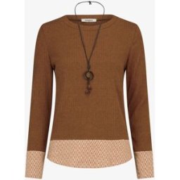 stand-prive.com Pull droit côtelé à bords stylisés - Camel camel 36 female