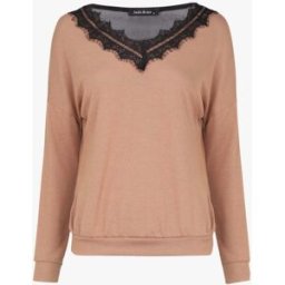 stand-prive.com Pull fin à col V en dentelle et dos transparent - Camel camel 36 female