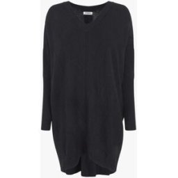 stand-prive.com Pull long côtelé à col V - Noir noir 36/38 female