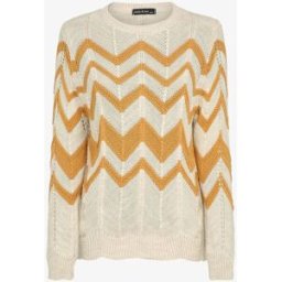 stand-prive.com Pull en maille à motif zig zag - Beige beige 36/38 female
