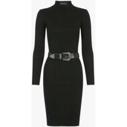 stand-prive.com Robe-pull côtelée à col montant - noir noir 36/38 female