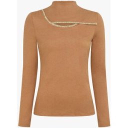 stand-prive.com Pull ajouré à col montant - Camel camel 36 female