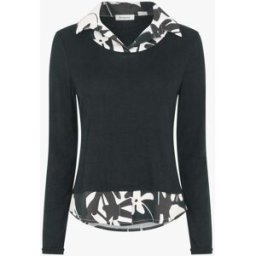 stand-prive.com Pull fin à empiècement imprimé - Noir noir 36 female