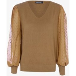 stand-prive.com Pull à manches en voile et détails en relief - camel camel 36/38 female