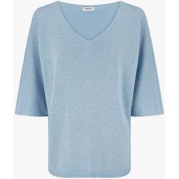 stand-prive.com Pull fin irisé à manches 3/4 - Bleu ciel bleu-ciel 36/38 female