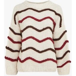stand-prive.com Pull en maille à motif vagues - Marron/bordeaux marron-bordeaux 36/38 female