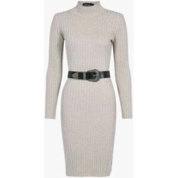 stand-prive.com Robe-pull côtelée à col montant - taupe taupe 36/38 female