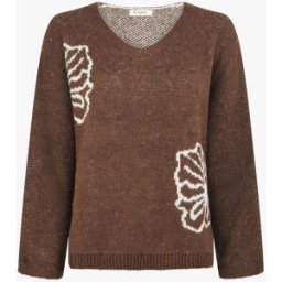 stand-prive.com Pull à col rond à motif floral - Marron marron 36/38 female