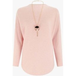 stand-prive.com Pull droit à manches chauve-souris et col montant - Rose rose 36/38 female