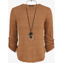 stand-prive.com Pull ample à rayures irisées - Camel camel 36 female