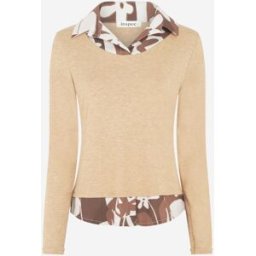 stand-prive.com Pull fin à empiècement imprimé - Beige beige 36 female