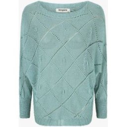 stand-prive.com Pull en maille ajourée à motif quadrillé - Turquoise turquoise 36/38 female